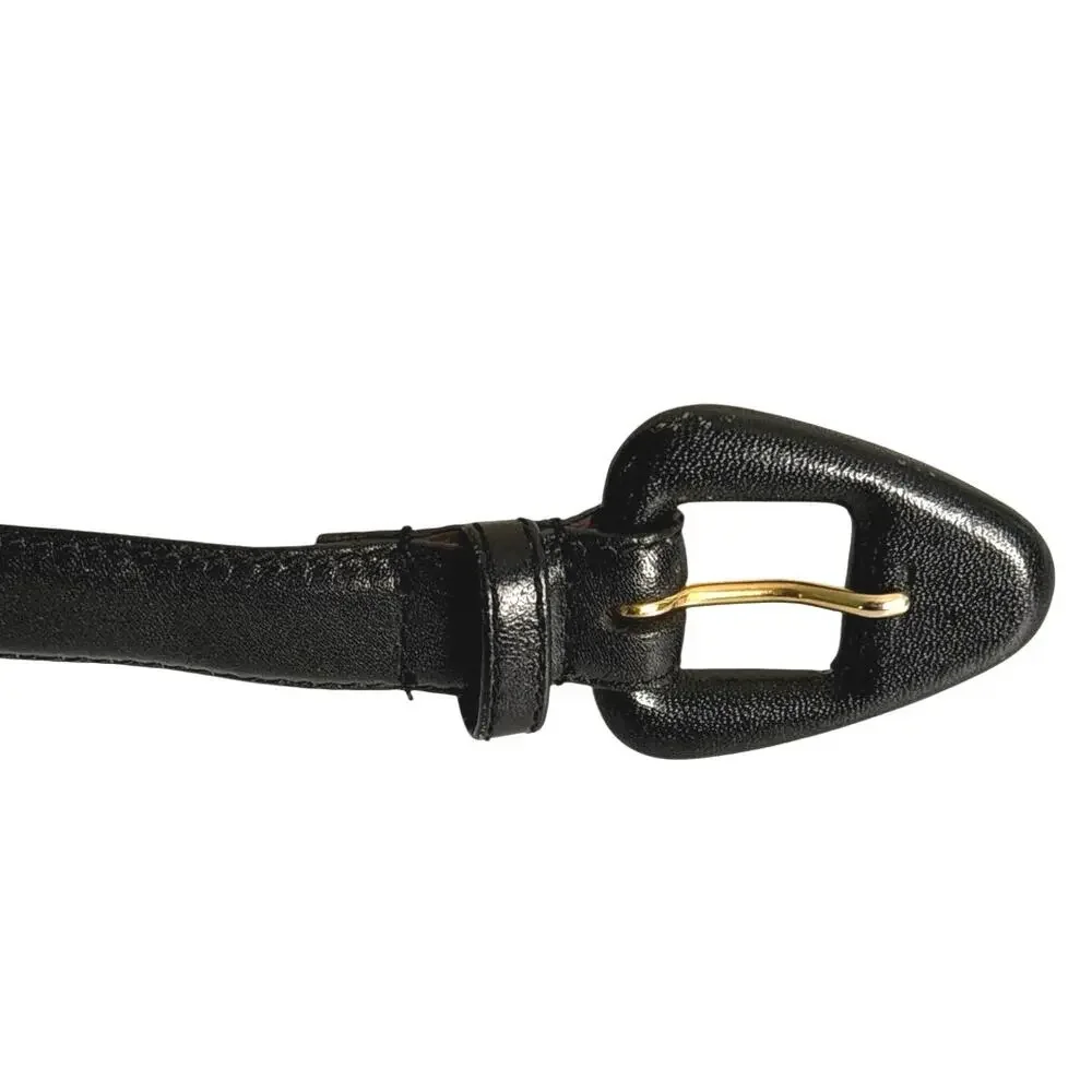 Vintage Liz Claiborne black leather belt size medium